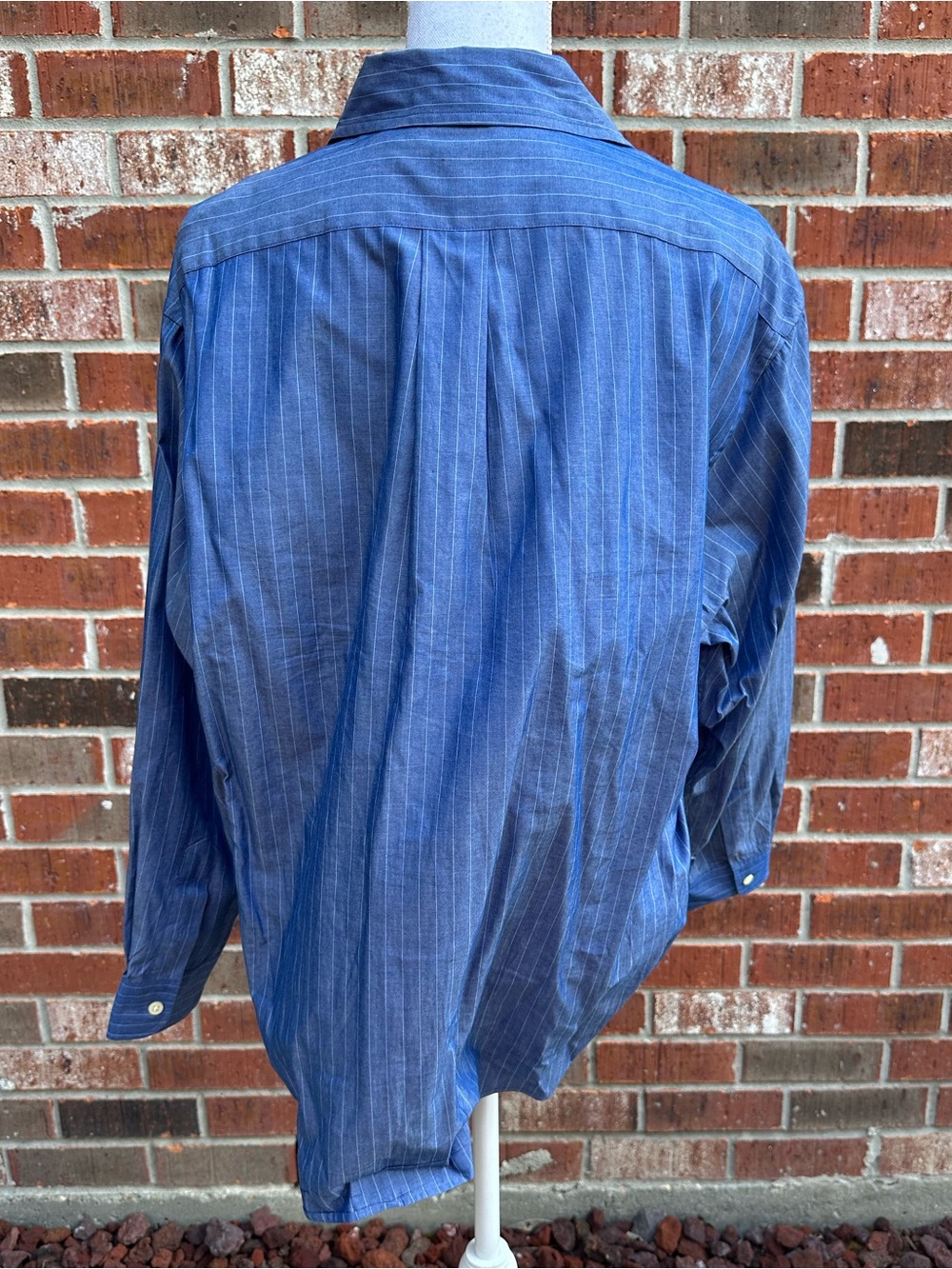 Ralph Lauren 100% Cotton Women’s Blue and White Striped Button-Down Shirt - Picture 3 of 8